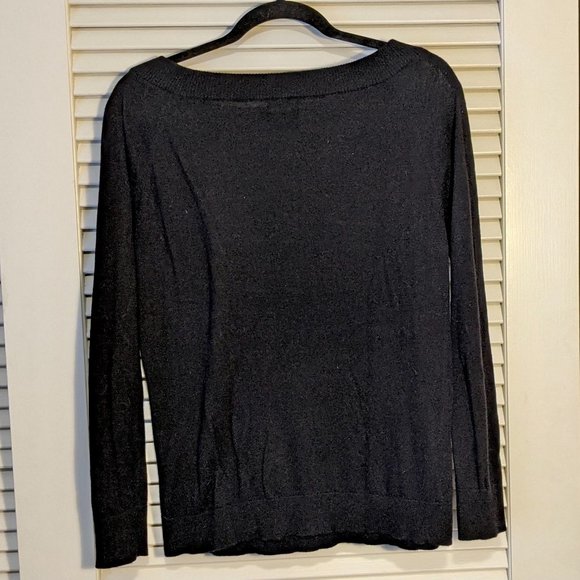 Halogen Convertible Bateau Neck Sweater in Black - Picture 6 of 8